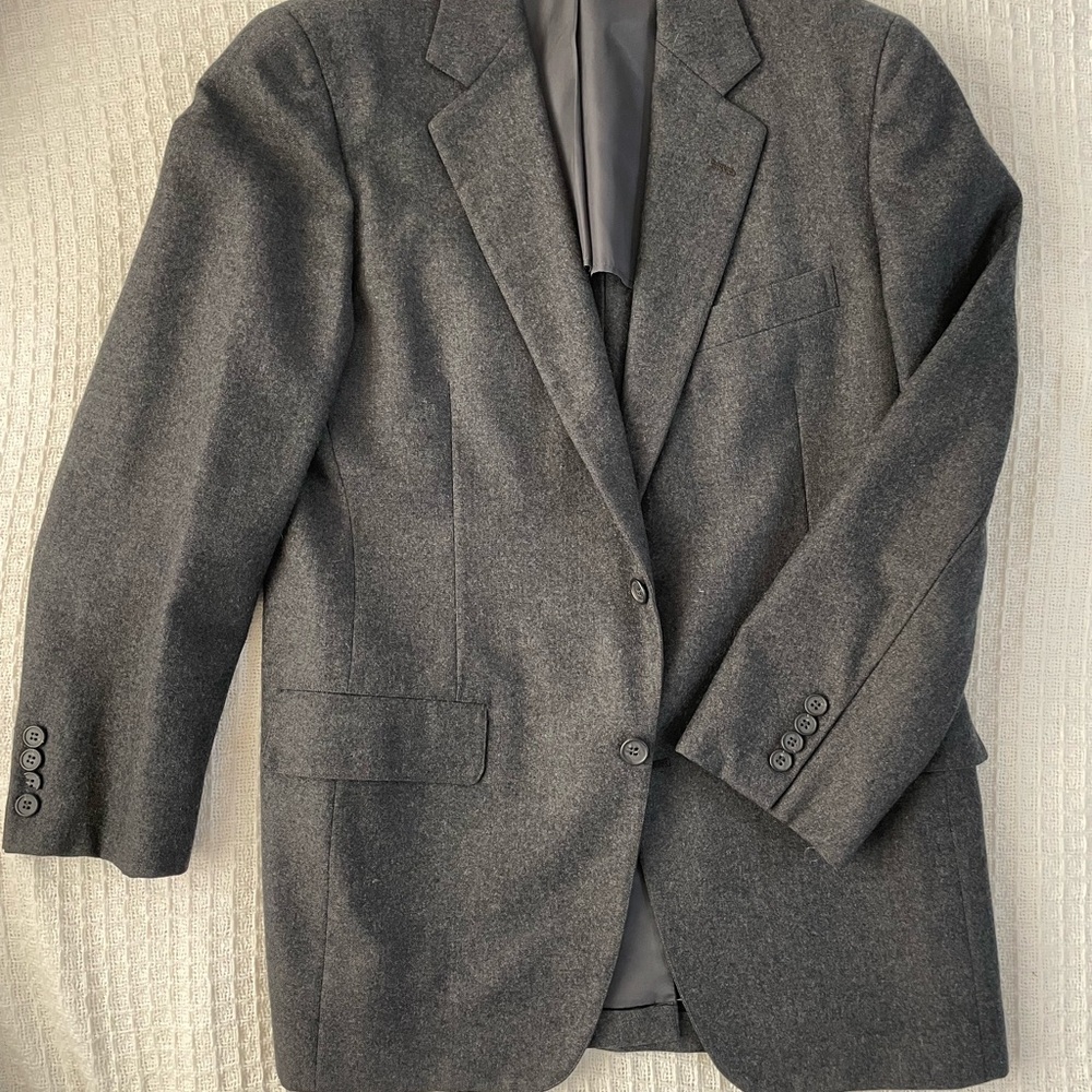 Paul Stuart Charcoal Gray Flannel Suit